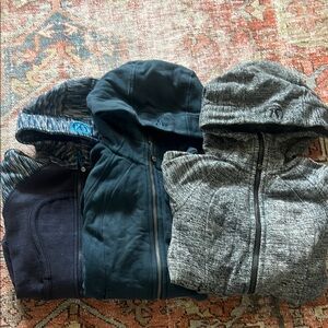 Lululemon scuba Hoodies lot of 3, size 6